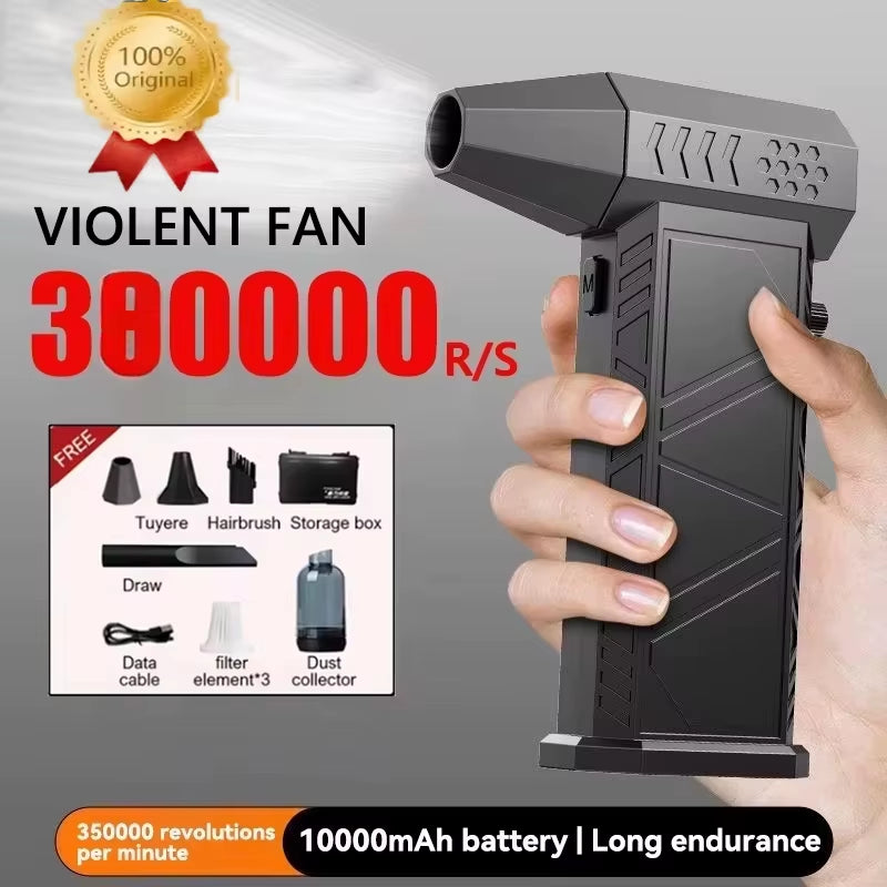 Soplador Turbo Inalámbrico 380000 RPM - Limpieza Potente y Portátil sin Esfuerzo
