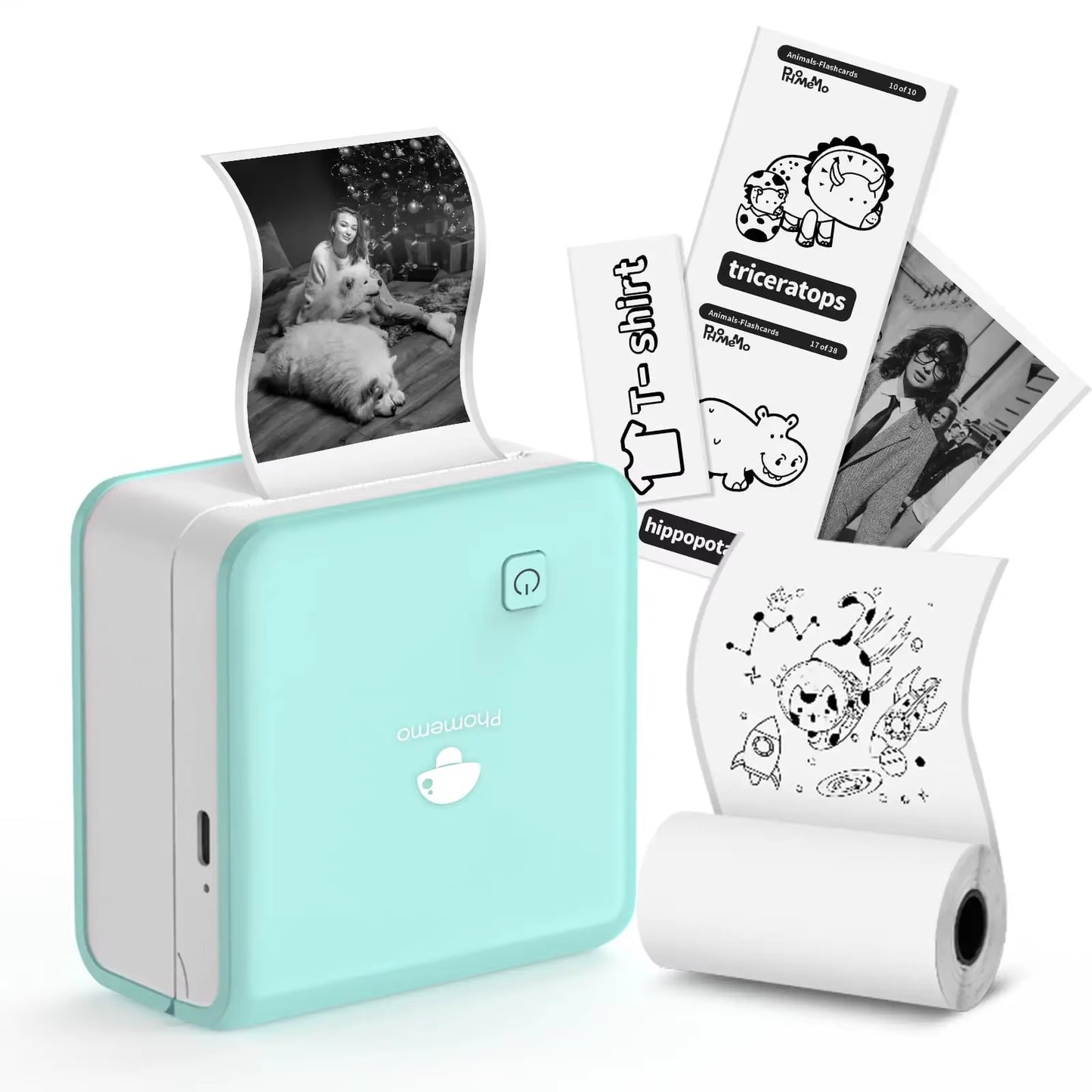 Mini Impresora Portátil Phomemo M02 Pro — 300 DPI, Bluetooth, Sin Tinta y Compatible con iOS y Android