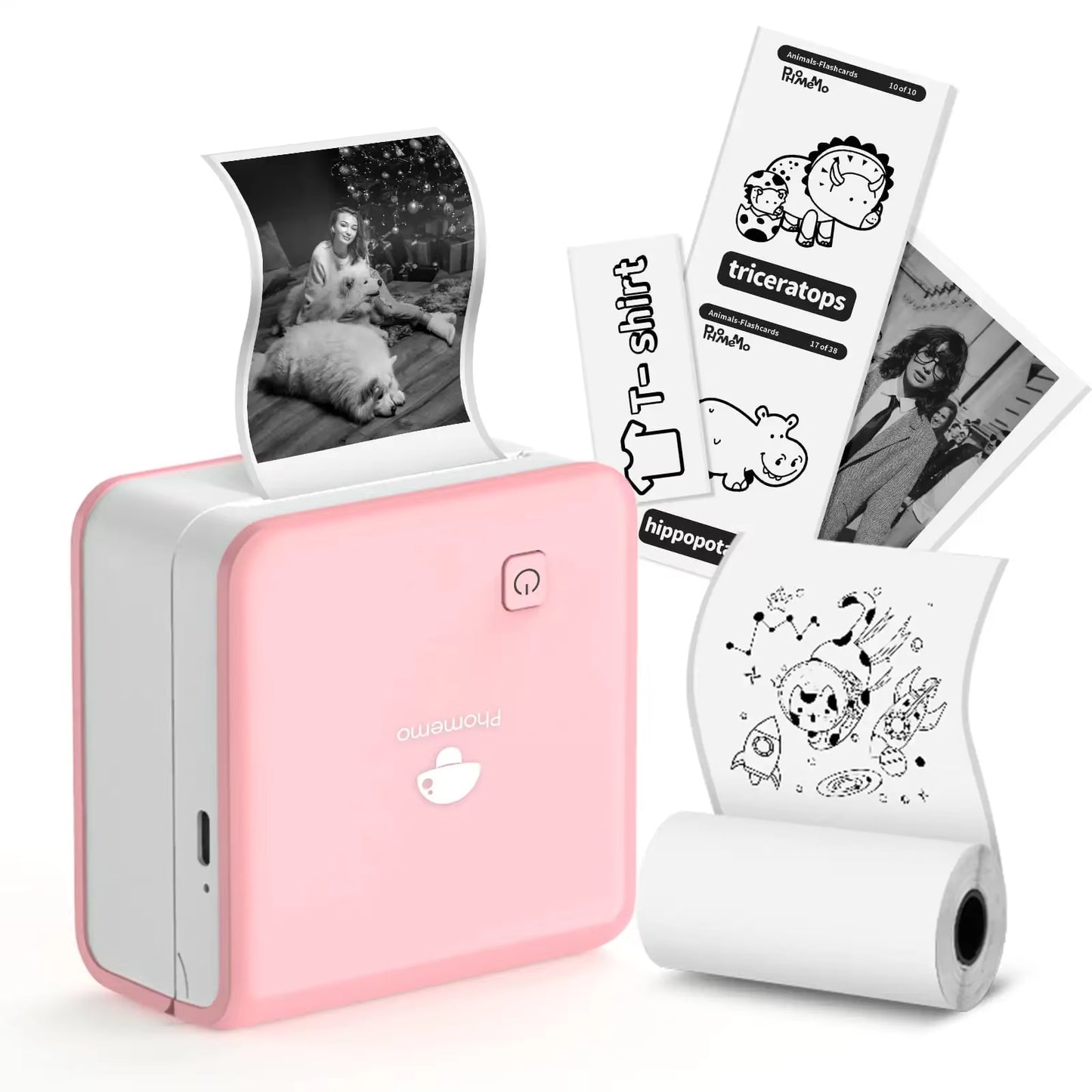 Mini Impresora Portátil Phomemo M02 Pro — 300 DPI, Bluetooth, Sin Tinta y Compatible con iOS y Android