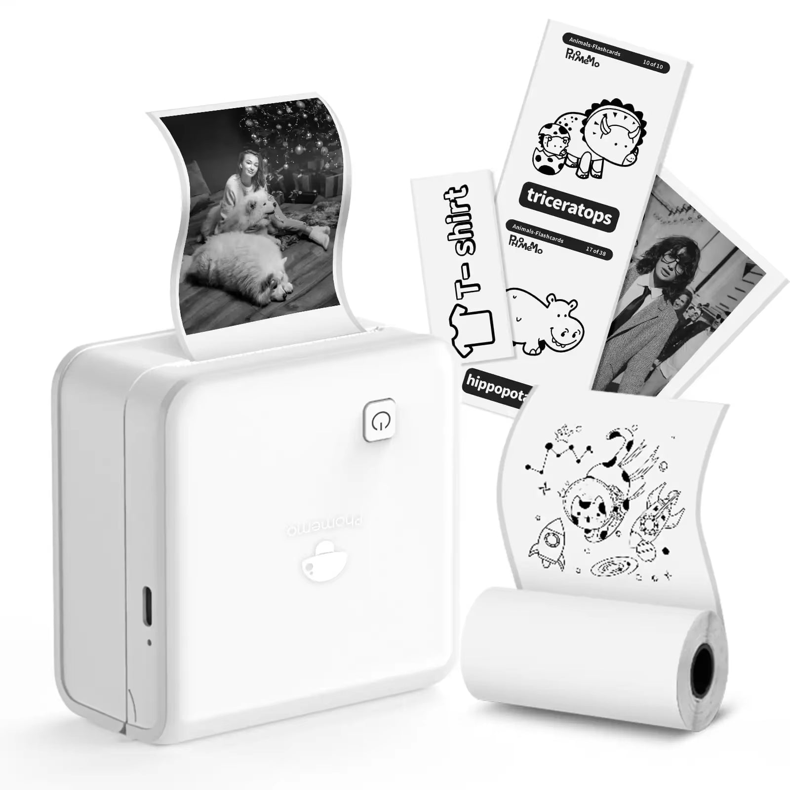 Mini Impresora Portátil Phomemo M02 Pro — 300 DPI, Bluetooth, Sin Tinta y Compatible con iOS y Android