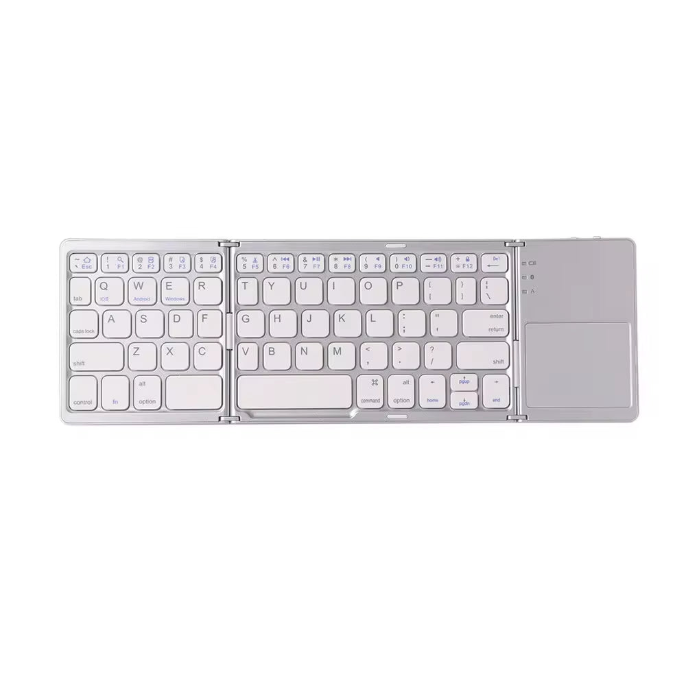 Teclado Bluetooth Plegable con Touchpad — Compatible con iOS, Android y Windows