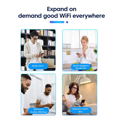 Repetidor WiFi Inalámbrico Elough 2.4G — Amplificador de Señal, Extensor de Cobertura y Reforzador de Velocidad (300 Mbps)