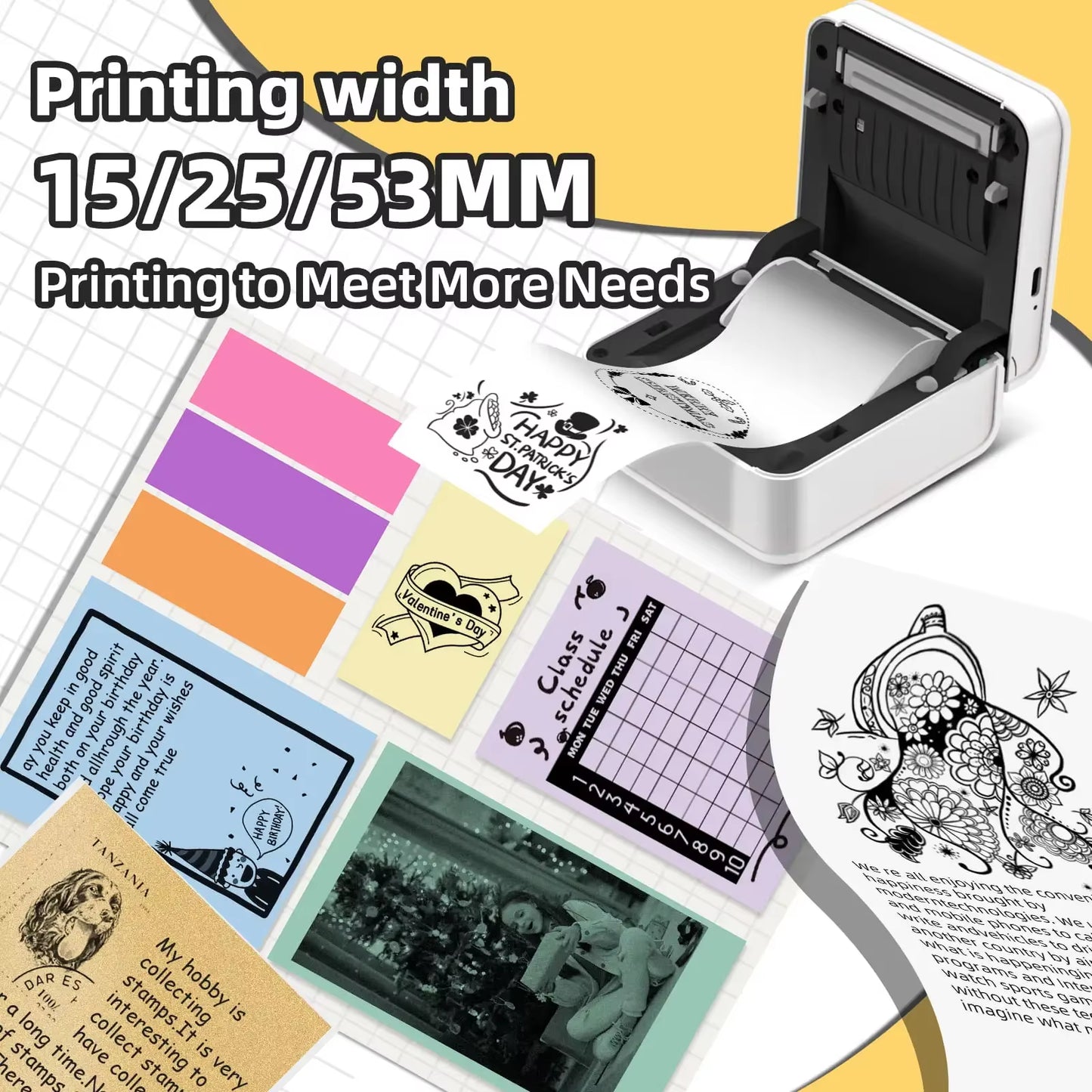 Mini Impresora Portátil Phomemo M02 Pro — 300 DPI, Bluetooth, Sin Tinta y Compatible con iOS y Android