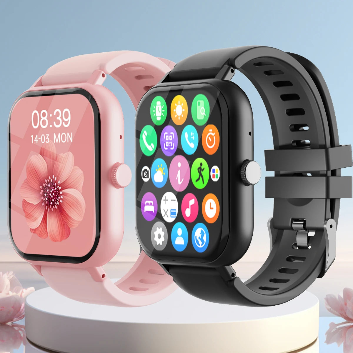 Smartwatch Deportivo con Podómetro, Pulsómetro y Pantalla Full Touch 1.99”