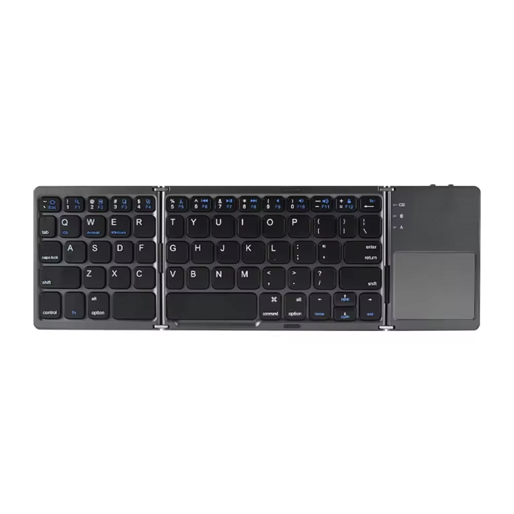 Teclado Bluetooth Plegable con Touchpad — Compatible con iOS, Android y Windows