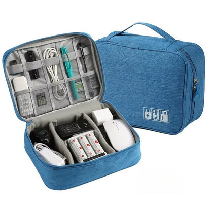 Bolsa Organizadora de Cables y Accesorios Electrónicos — Impermeable, Compacta y Perfecta para Viajar