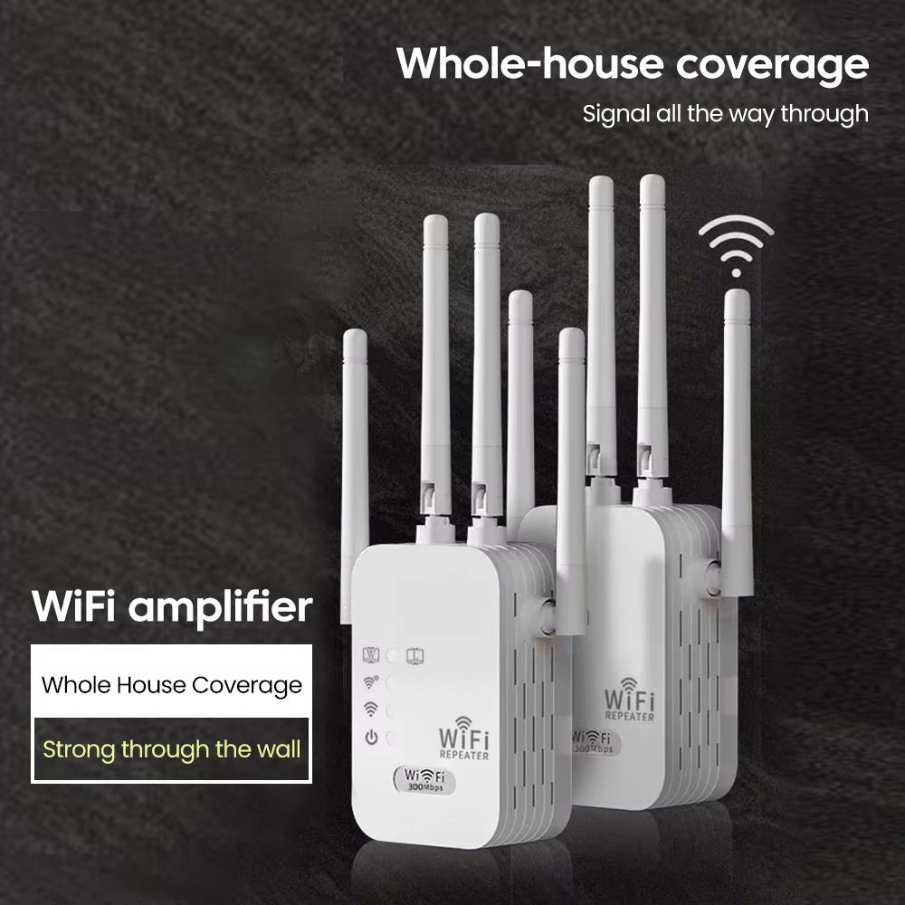 Repetidor WiFi Inalámbrico Elough 2.4G — Amplificador de Señal, Extensor de Cobertura y Reforzador de Velocidad (300 Mbps)