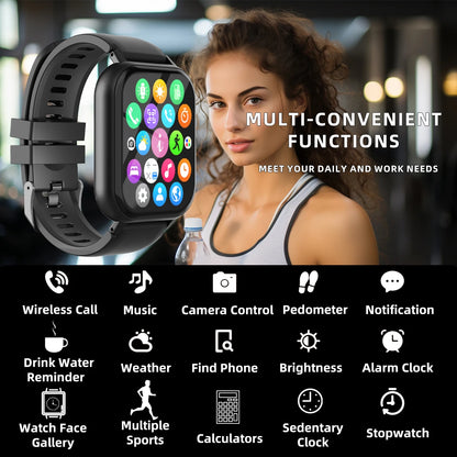 Smartwatch Deportivo con Podómetro, Pulsómetro y Pantalla Full Touch 1.99”